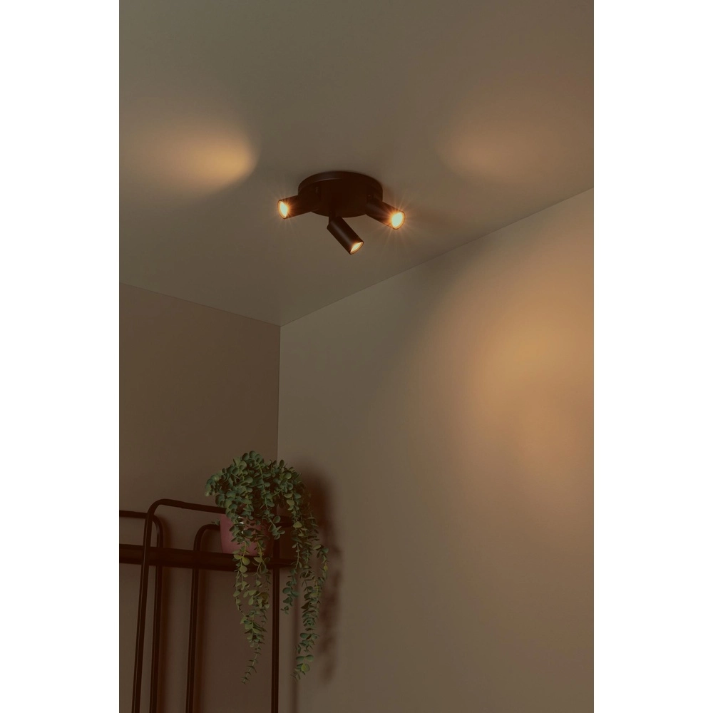 Plafondspot Ritmo mini GU10 3-lichts zwart Lucide 5411212094001