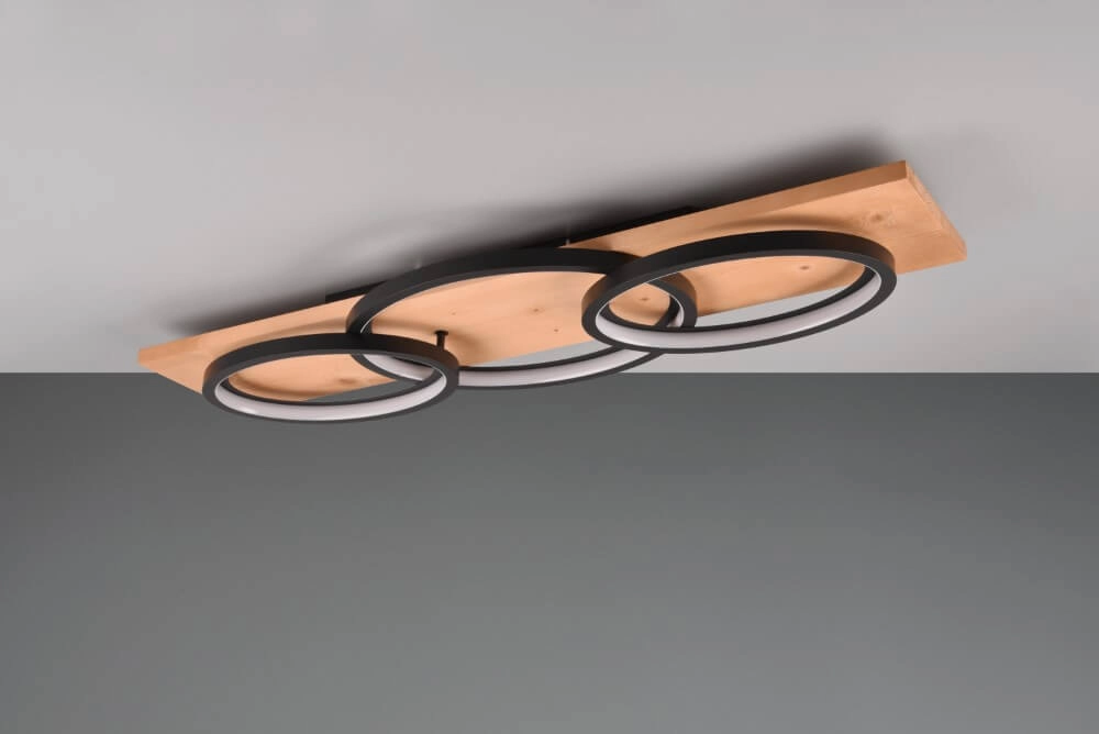 Design plafondlamp Barca zwart Trio 4017807572162