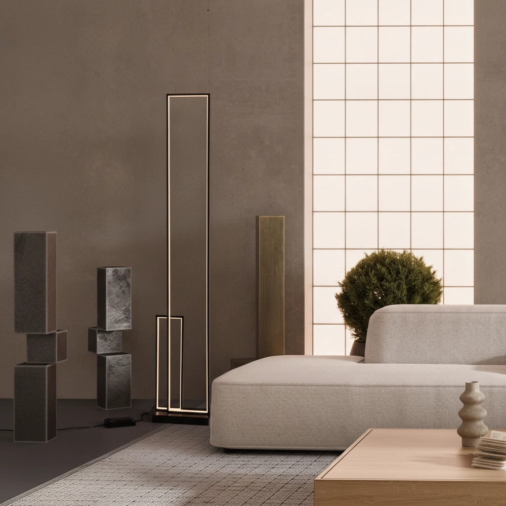 Vloerlapm Alis design zwart