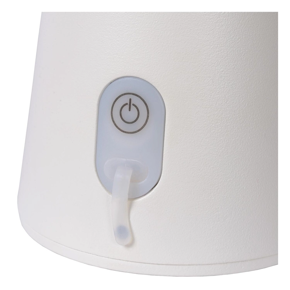 Witte tafellamp La Donna oplaadbaar Lucide 5411212271778