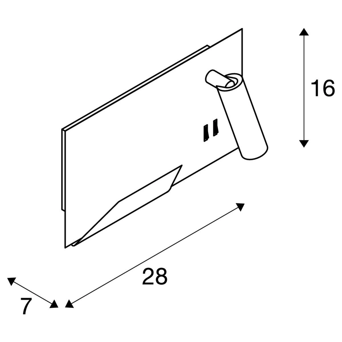 Slaapkamer leeslamp Somnila Spot SLV 4024163236133