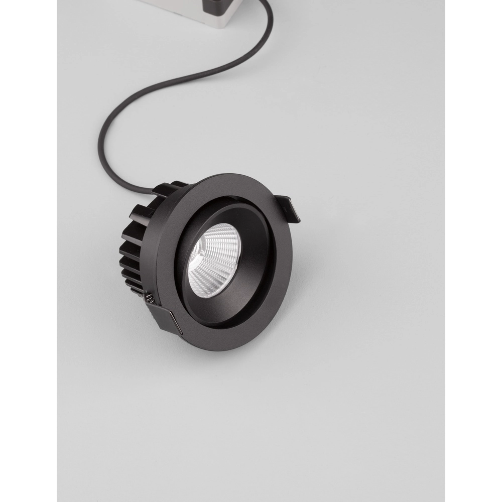 Zwarte inbouwspot Blade Ø 9cm richtbaar Lyora 5212017418579