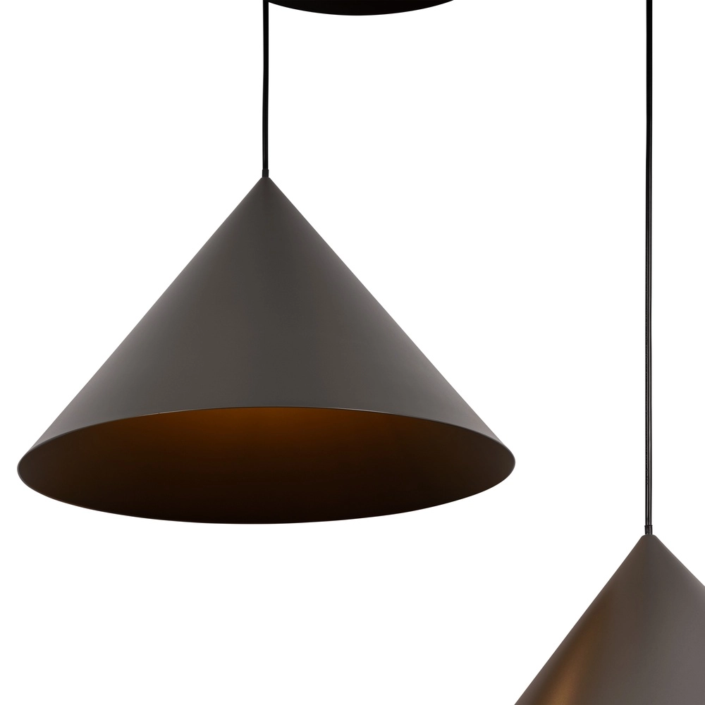 3-lichts vide hanglamp Spitze grijs Lucide Vibes 5411212212207