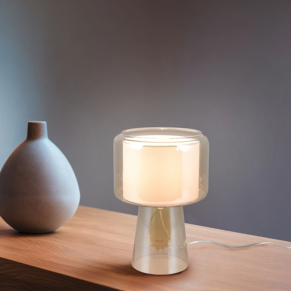 Design tafellamp Rocka amber glas Trio 4017807662719