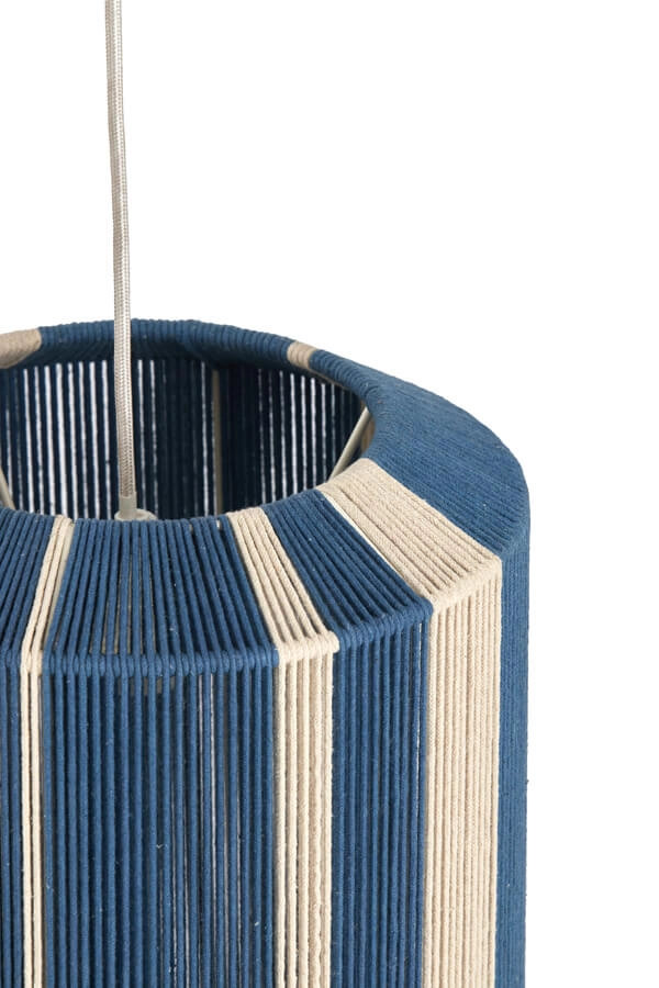 Hanglamp Kozana blauw met crème Ø 30cm Light & Living 8717807716790