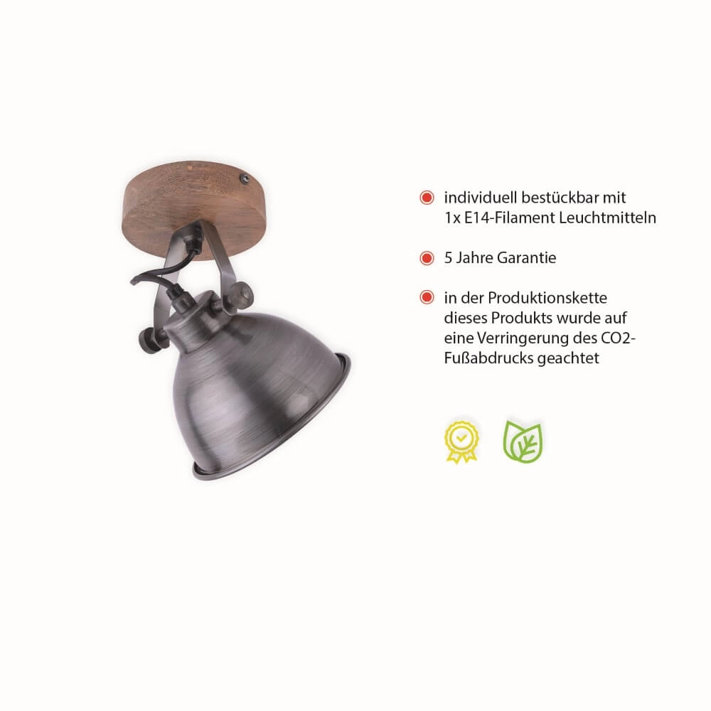 Plafondlamp Samia enkel Just Light 4043689957353