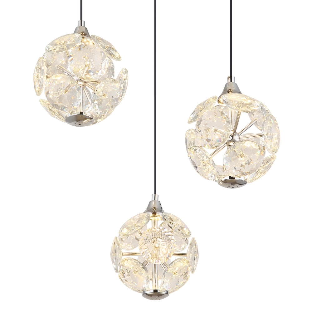 3-lichts hanglamp Virina chroom Globo 9007371478255
