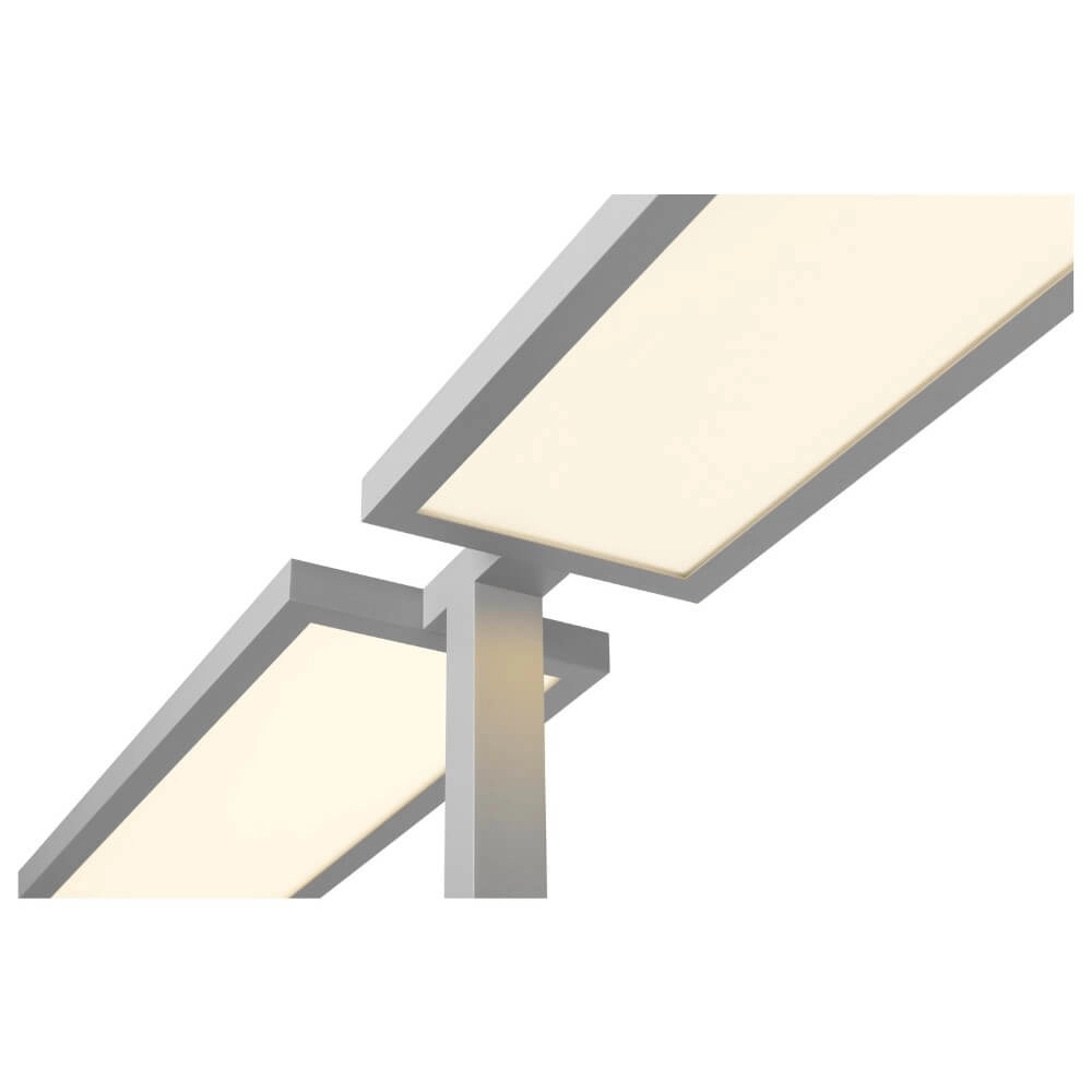 Led kantoor vloerlamp Worklight Pro grijs - dubbel SLV 4024163277952