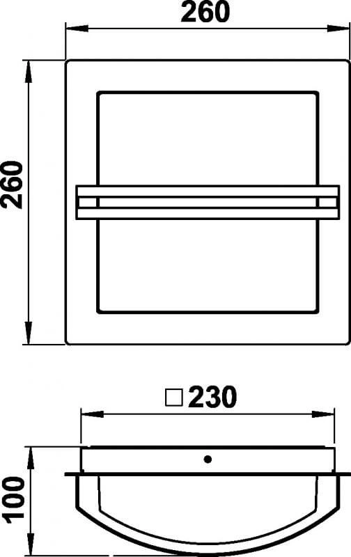 Antraciet wandlamp buiten Square 26cm Albert 4007235262506