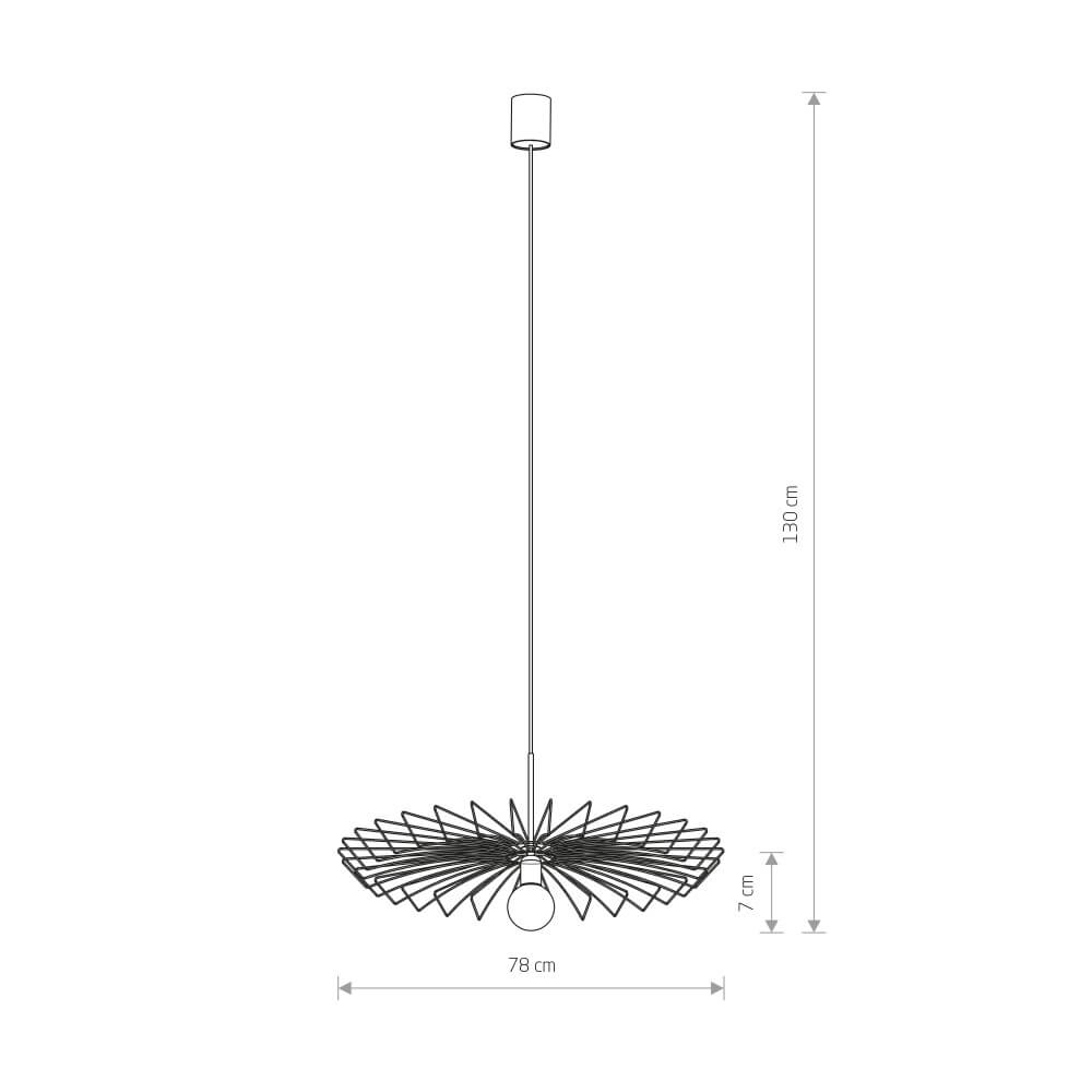 Grote draadlamp Umbrella Ø 78cm Lyora 5903139887397