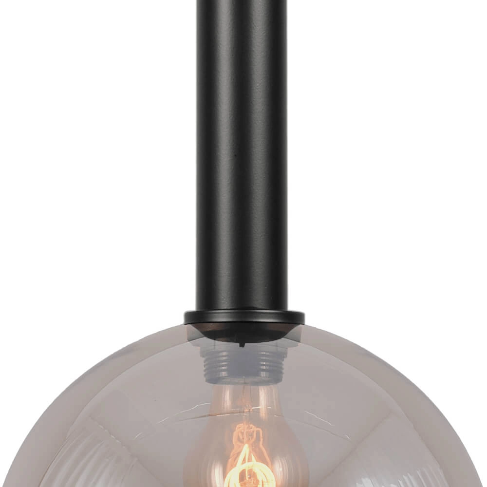 Hanglamp Ø 25cm Bella 2 Zwart met goud glas Masterlight 8718121334301
