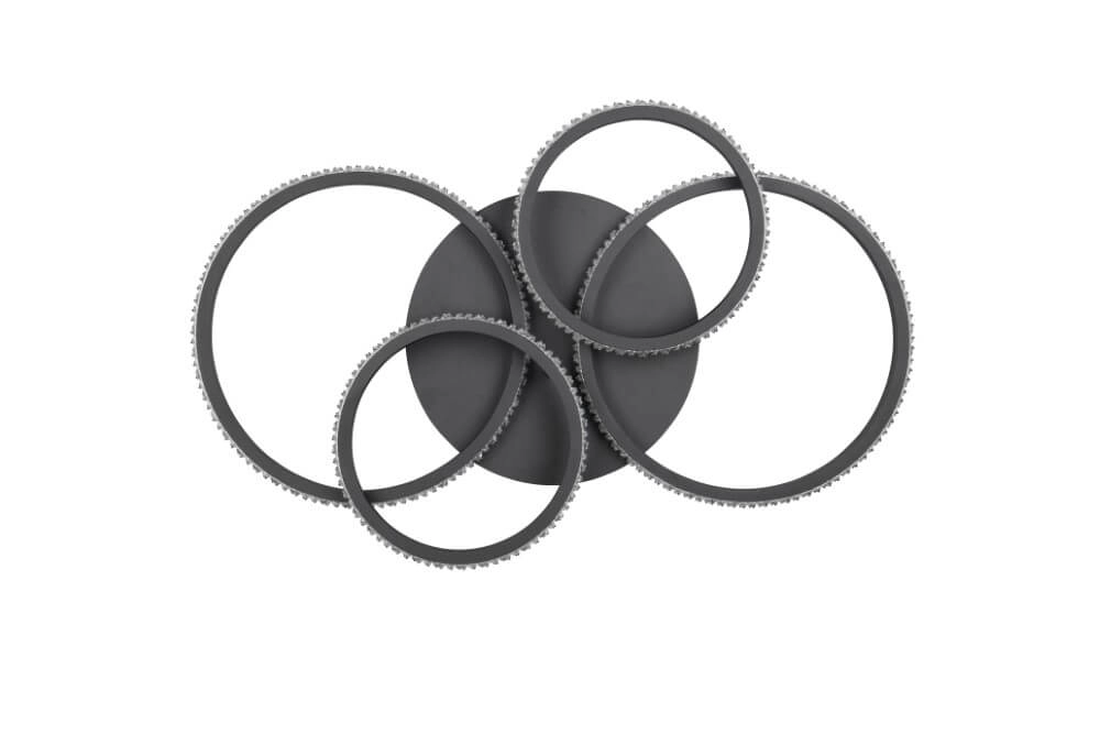 Design plafondlamp Cires zwart Trio 4017807600964