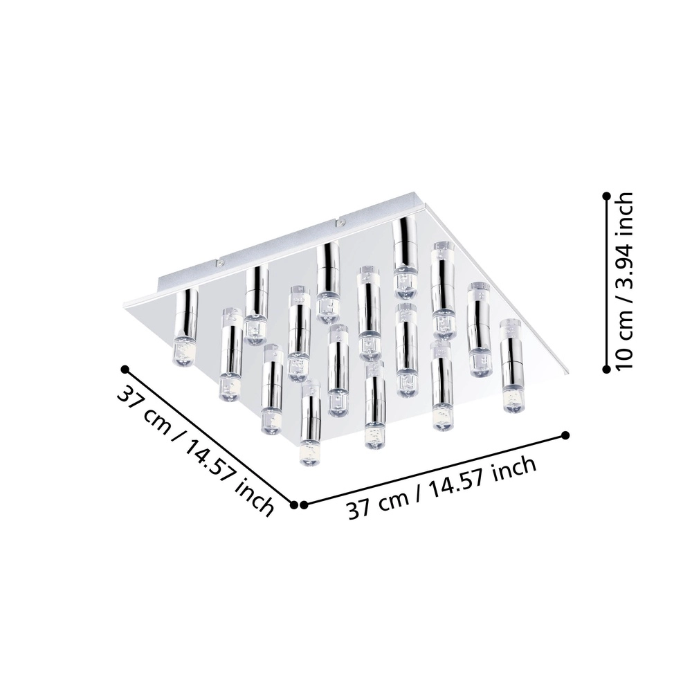 Plafondlamp Teocelo chroom Eglo 9002759953638