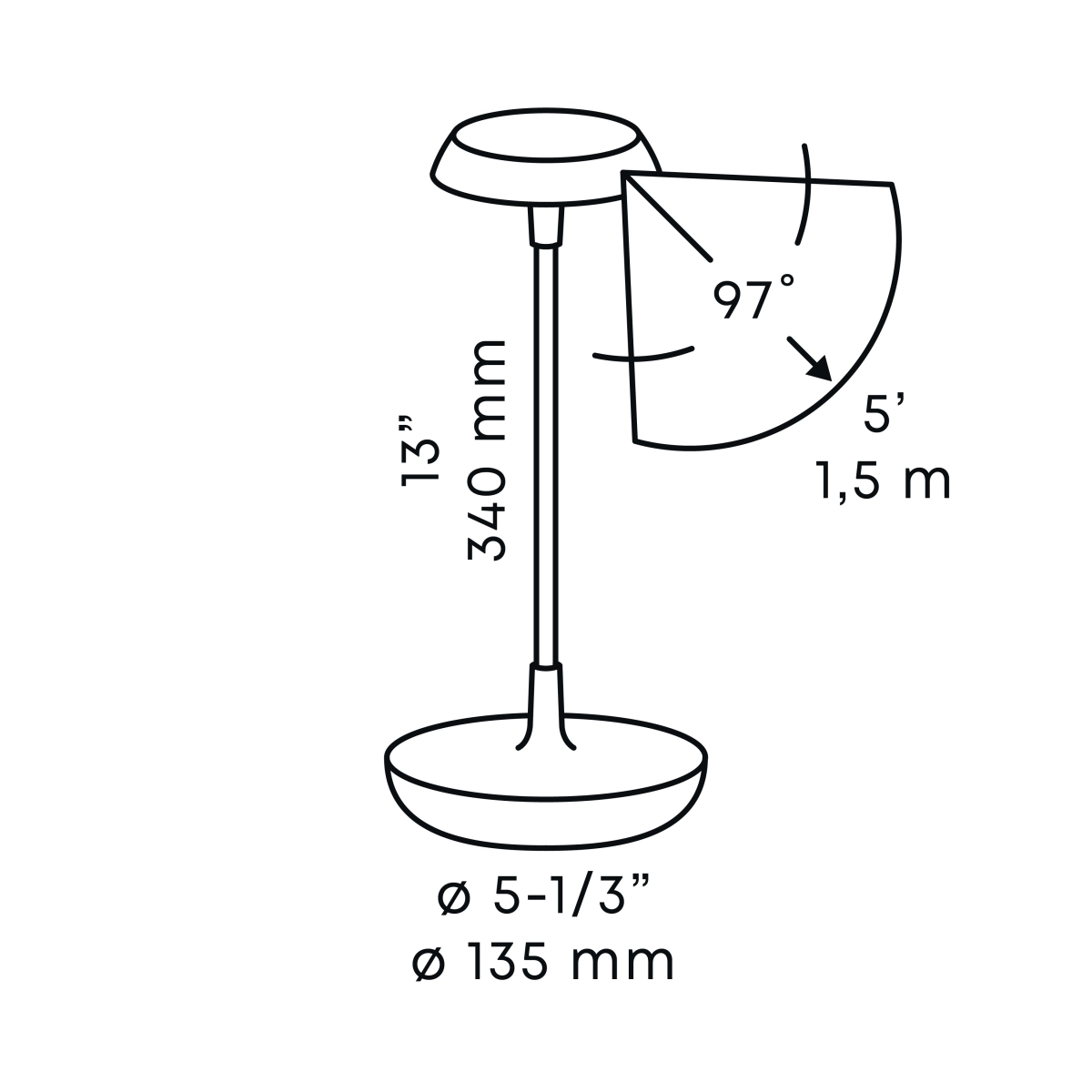 Tafellamp SWAY TABLE In-lite 8717051007545