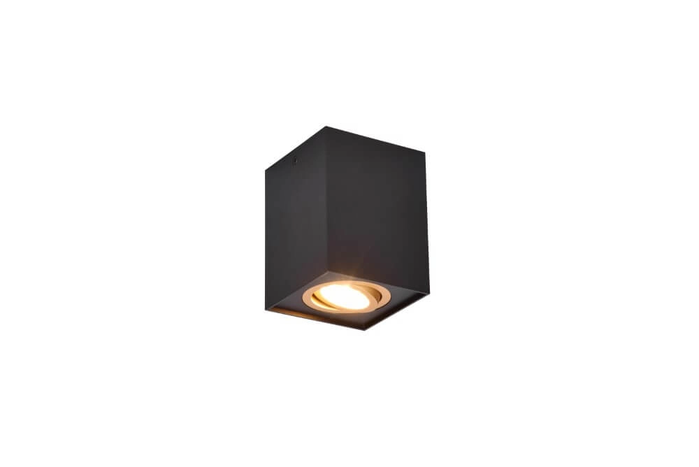 Plafondlamp Biscuit vierkant zwart Trio 4017807558937
