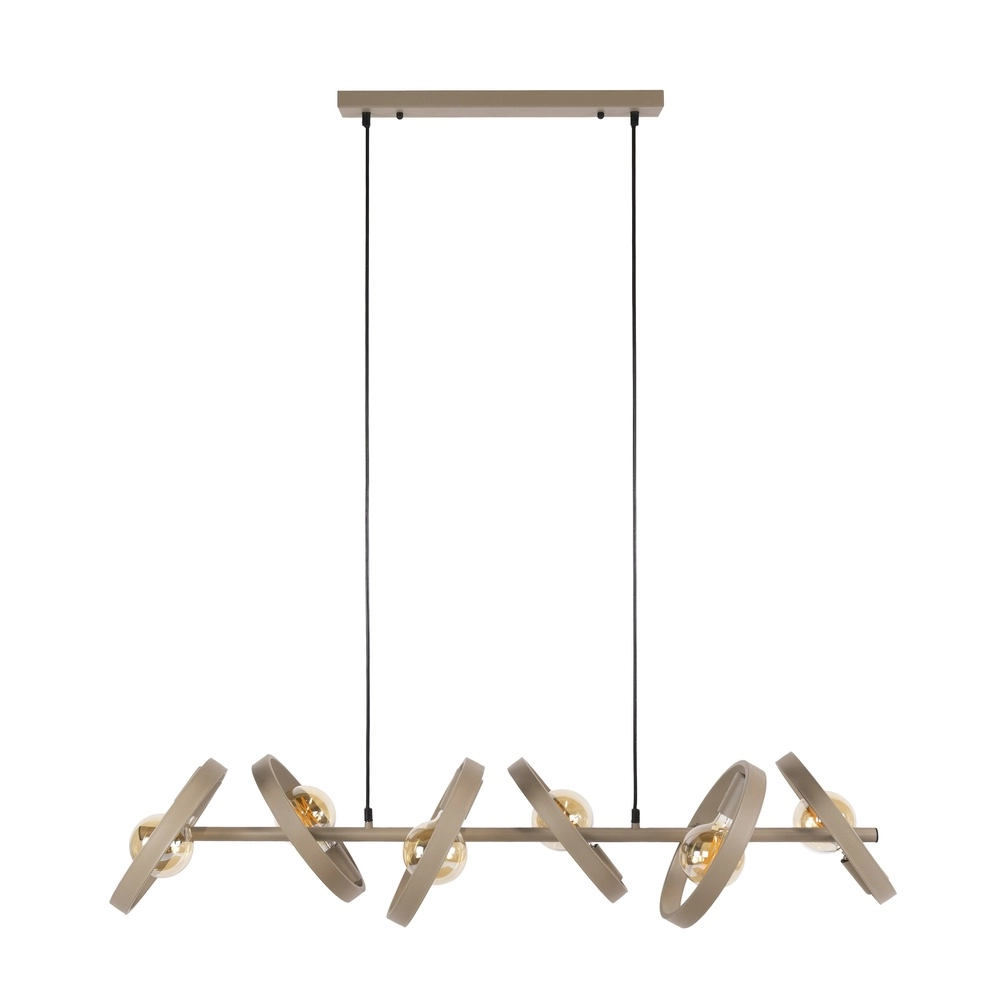 Ringen hanglamp eettafel Hover zand - Ø 26cm Lyora 8716803513358