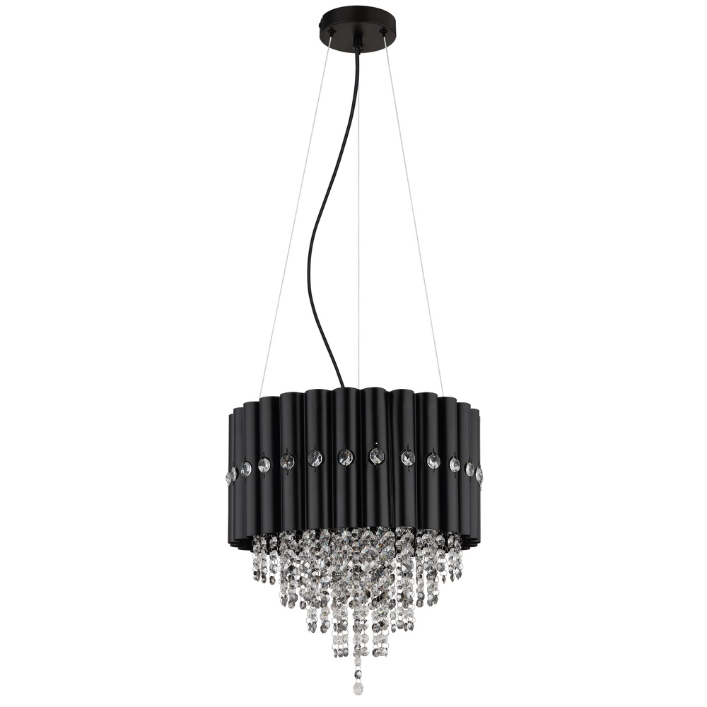 Hanglamp Eleos zwart met kristal Globo 9007371528431