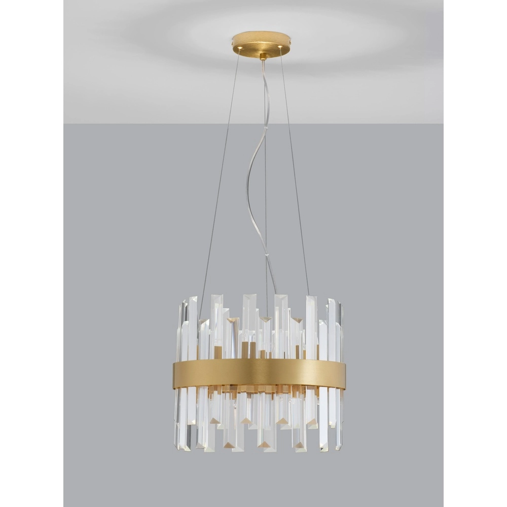 Gouden hanglamp Crown Ø 35cm Lyora 5212017433954