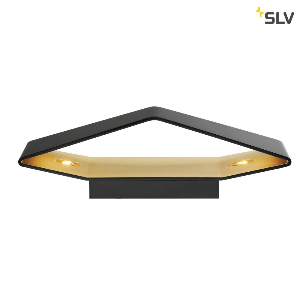 Wandlamp Cariso WL-4 zwart met goud SLV 4024163164252