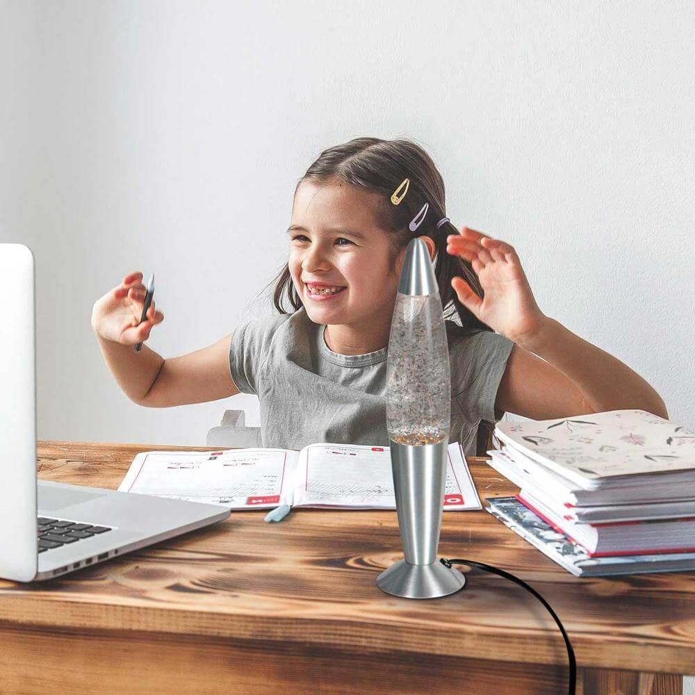 Lavalamp Volcan zilvergrijs Steinhauer 8712746177640