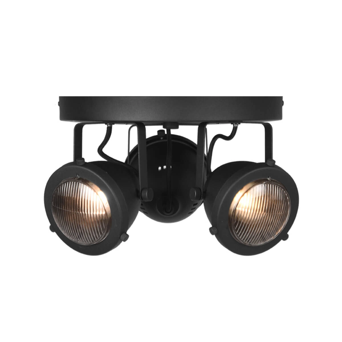 Industriële spot Moto led 3-lichts zwart