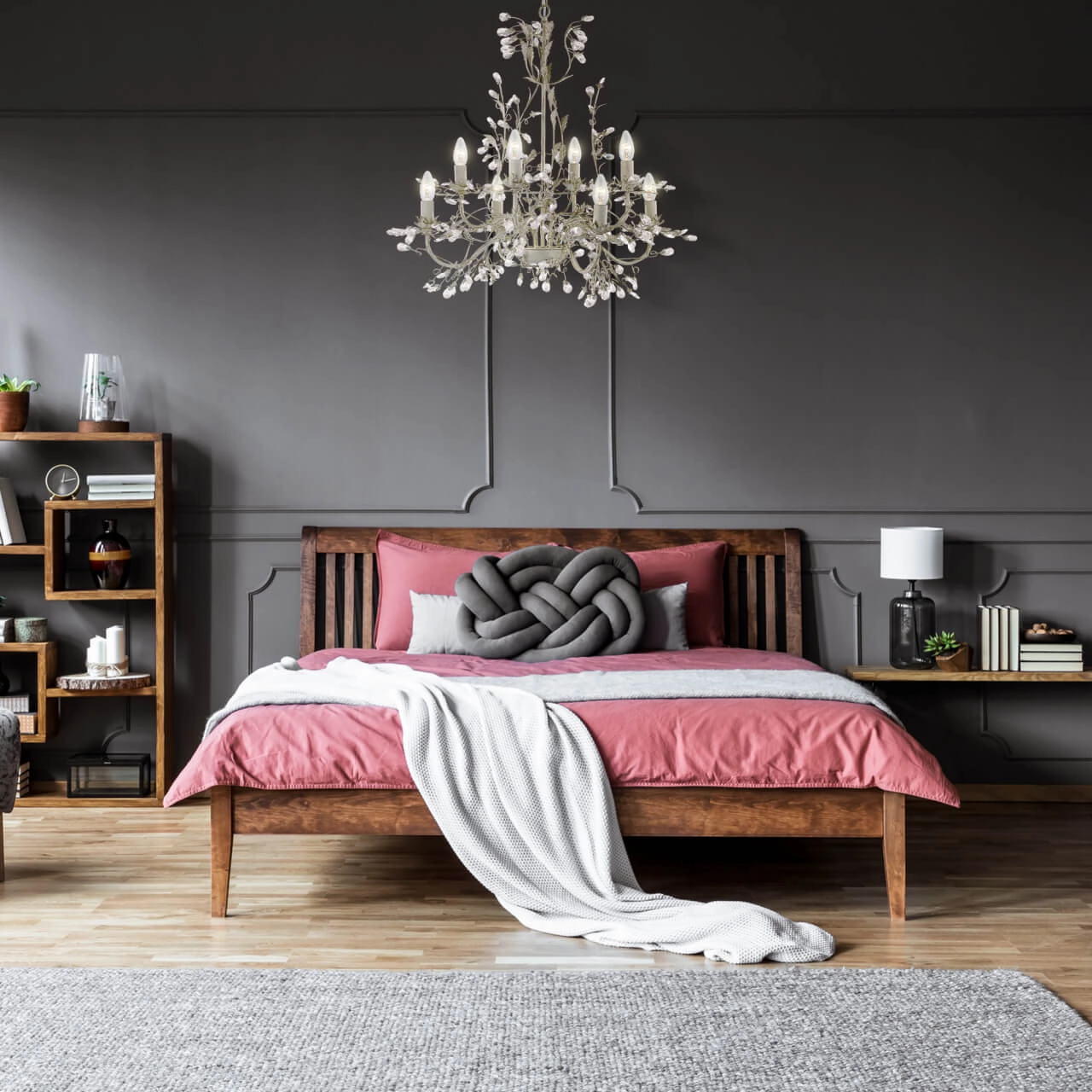 Klassieke kroonluchter Almandite 8-lichts Ø 74cm Searchlight 5013874337658