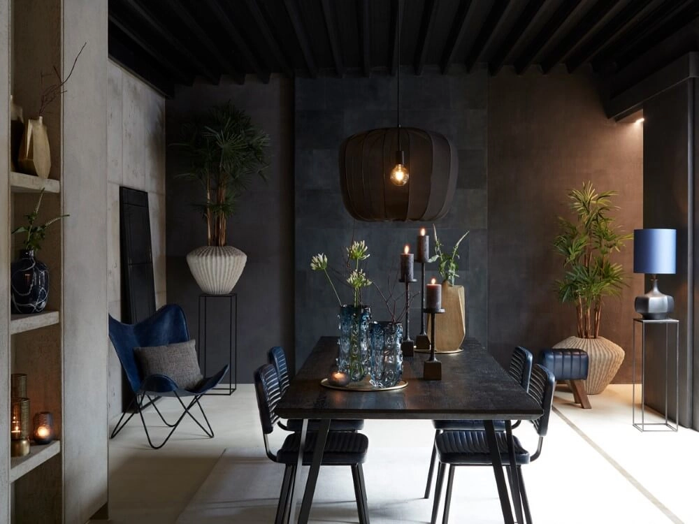 Bohemian hanglamp Plumeria zwart Ø 60cm
