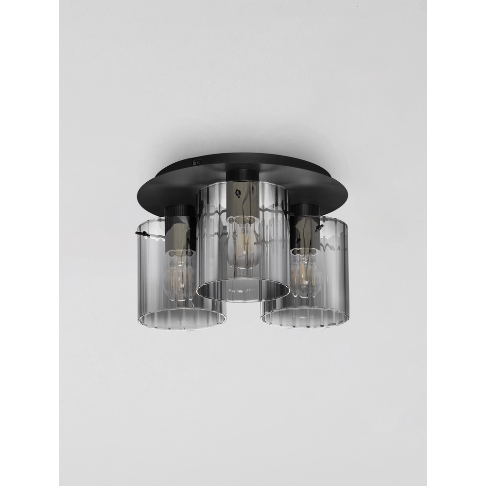 Design plafondlamp Mirbi 3-lichts zwart Lyora 5212017468451