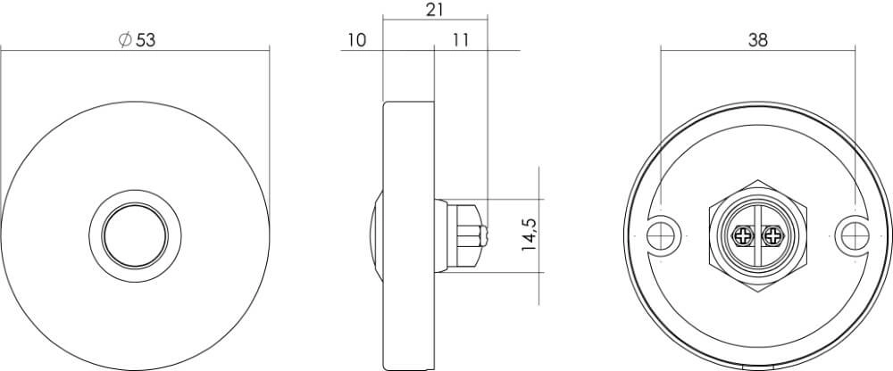 Ronde deurbel Chimea RVS Intersteel 8714186054796