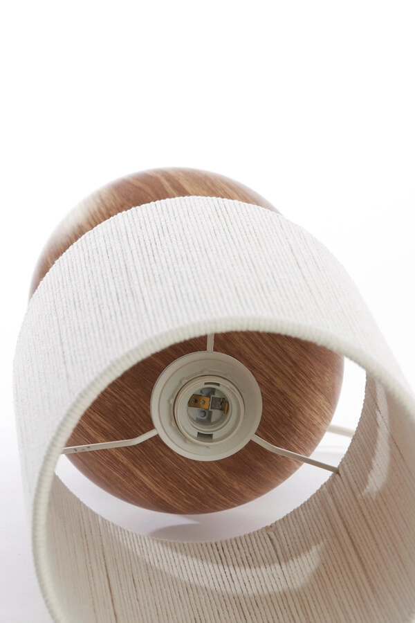 Tafellamp Danialo hout met crème 60cm Light & Living 8717807756826