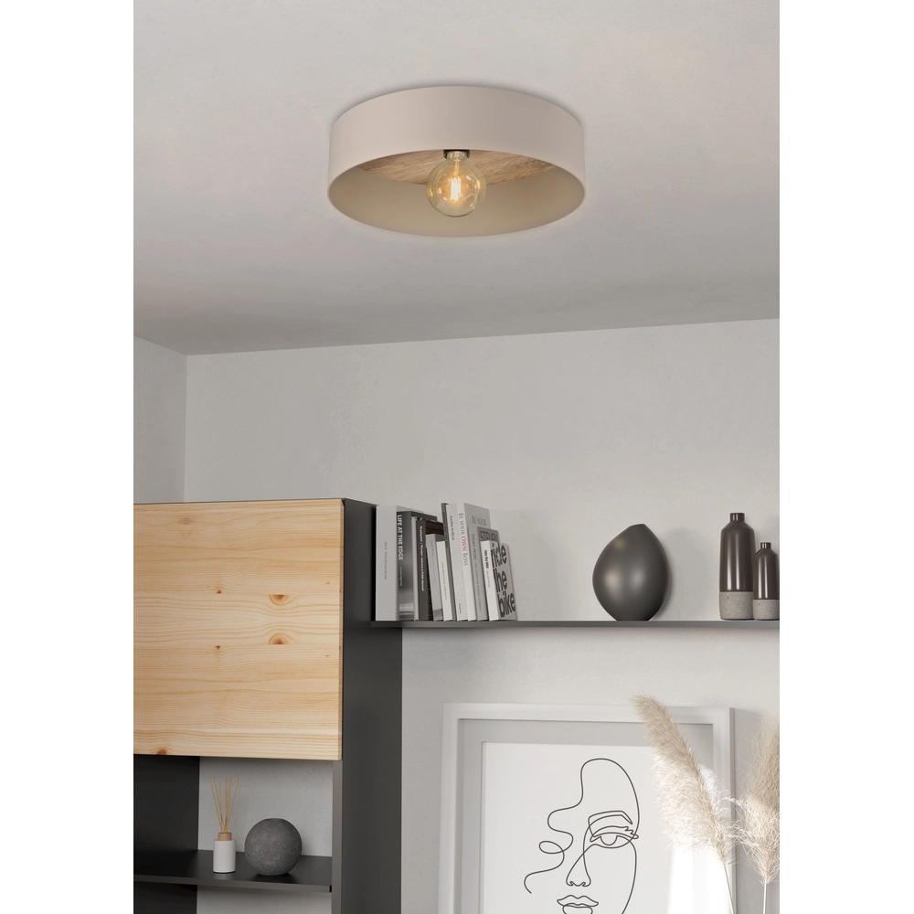 Scandinavische plafondlamp Duaia Ø 42cm - zand Eglo 9008606269136
