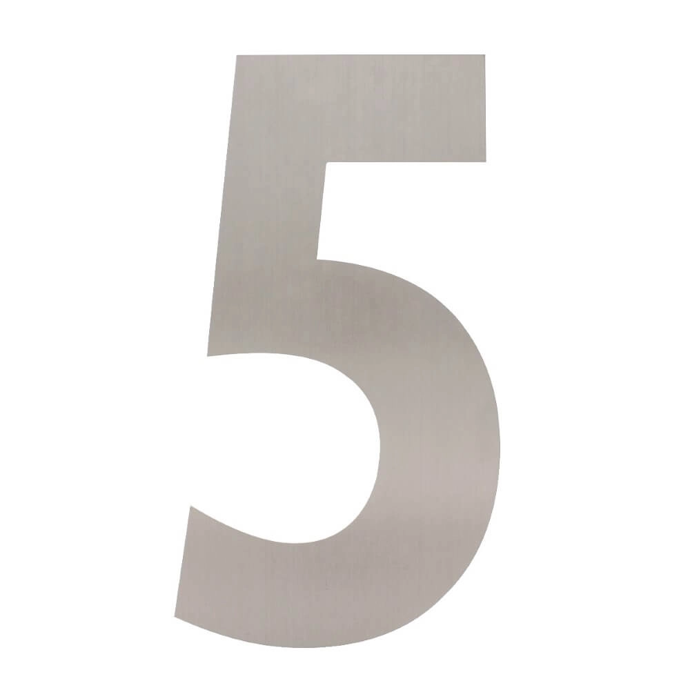 Huisnummer 5 XXL Numbra 50cm RVS