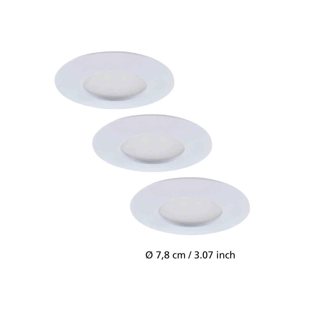 Set van 3 inbouwspots Pineda rond wit Eglo 9002759958145