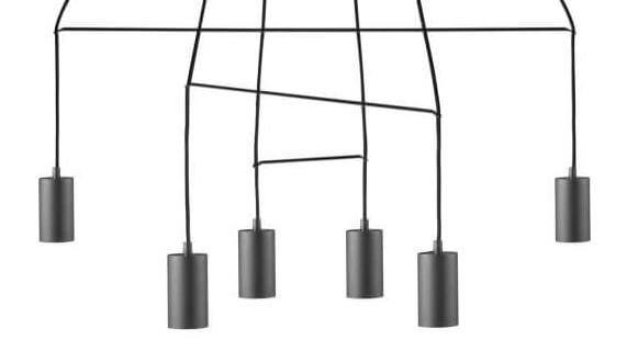 Zwarte hanglamp Imbria 6x E27 Lyora 5903139967792