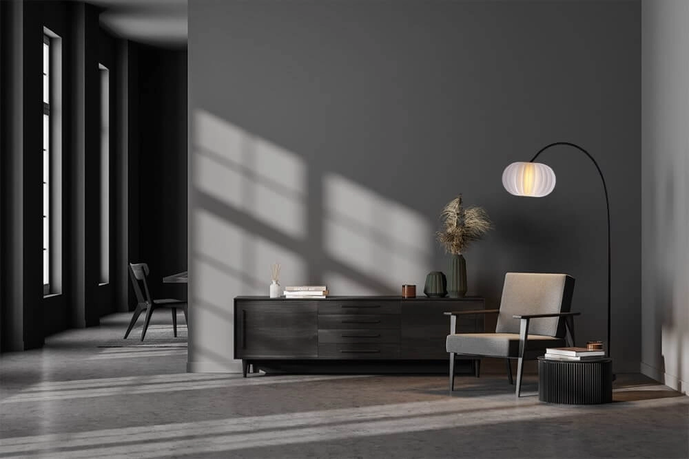 Design booglamp Arena met witte kap Masterlight 8718121304182