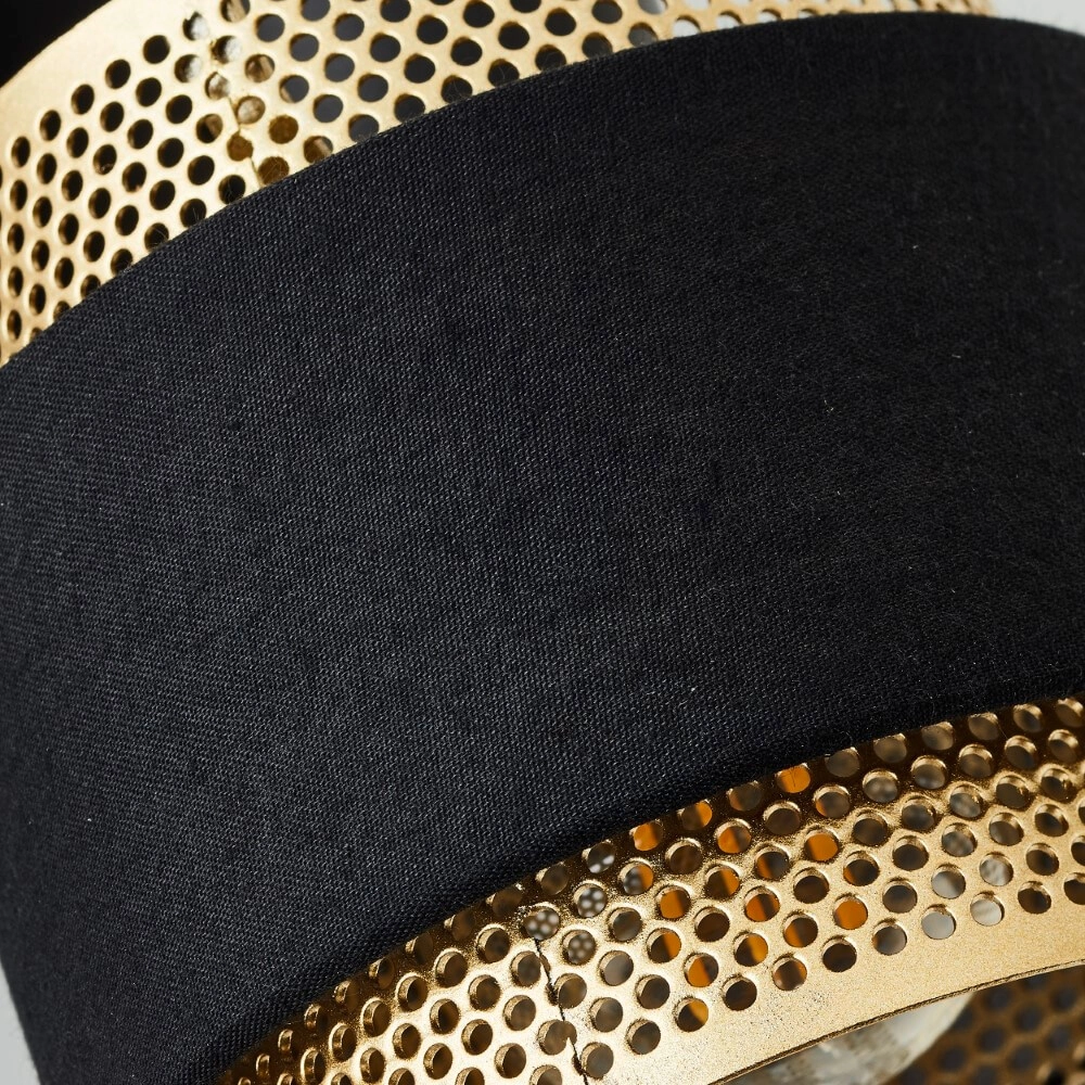 Zwart met gouden wandlamp Grove 1-lichts Brilliant 4004353424106