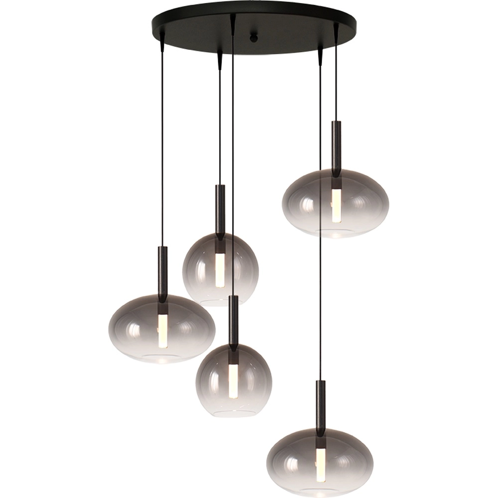 5L vide hanglamp Lido met smoke-fading glas