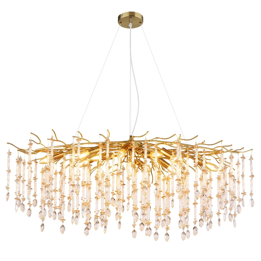 Hanglamp Gloria 120cm goud Globo 9007371566990