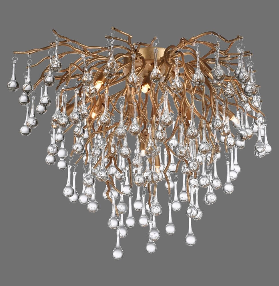 Kroonluchter Icicle messing 50cm Paul Neuhaus 4012248352083