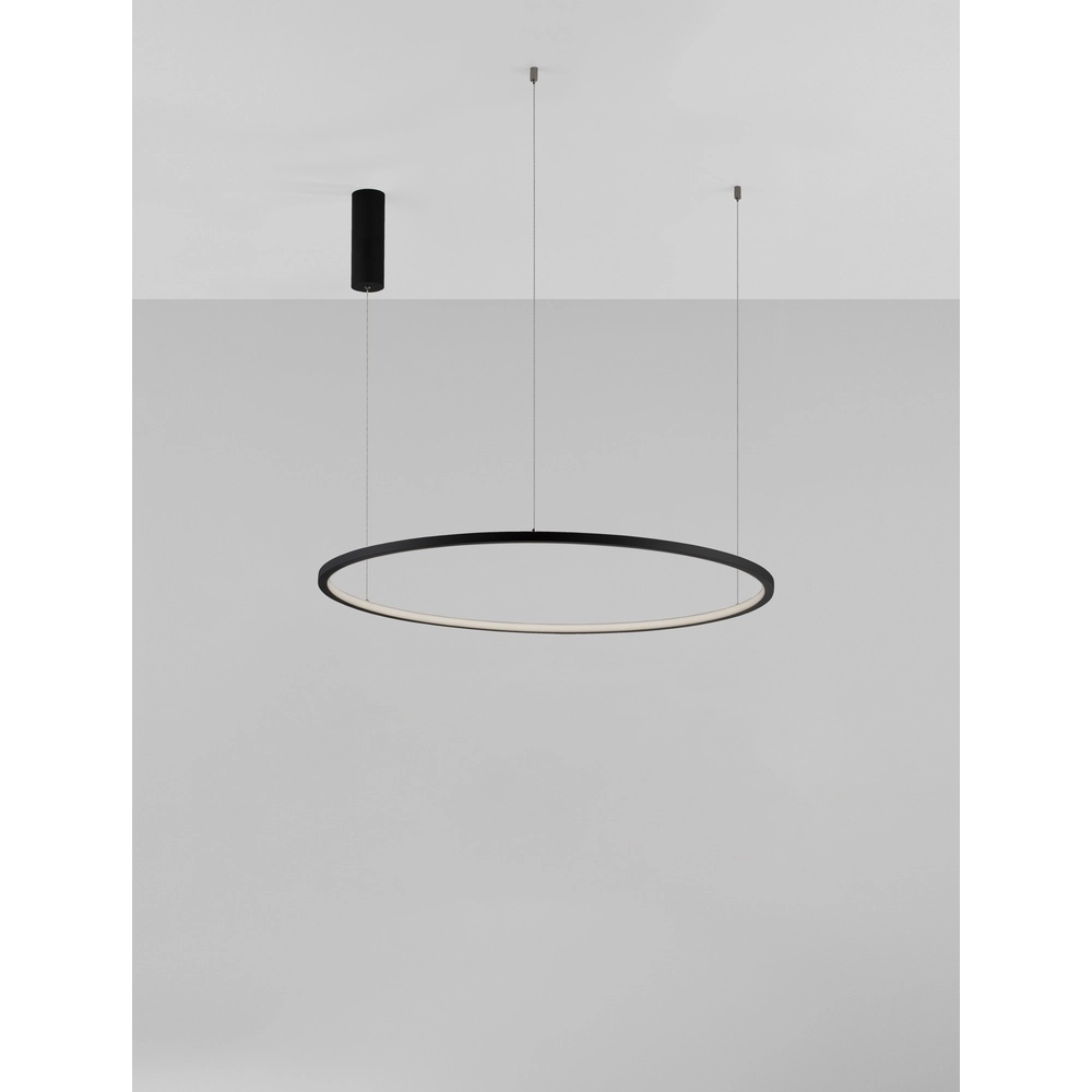 Round pendant lamp Tarquin black Ø 80cm Lyora 5212017438300