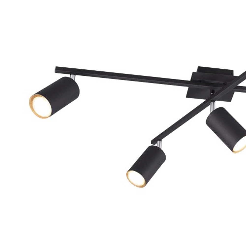 Plafondspots Marley 5-lichts mat zwart Trio 4017807411621