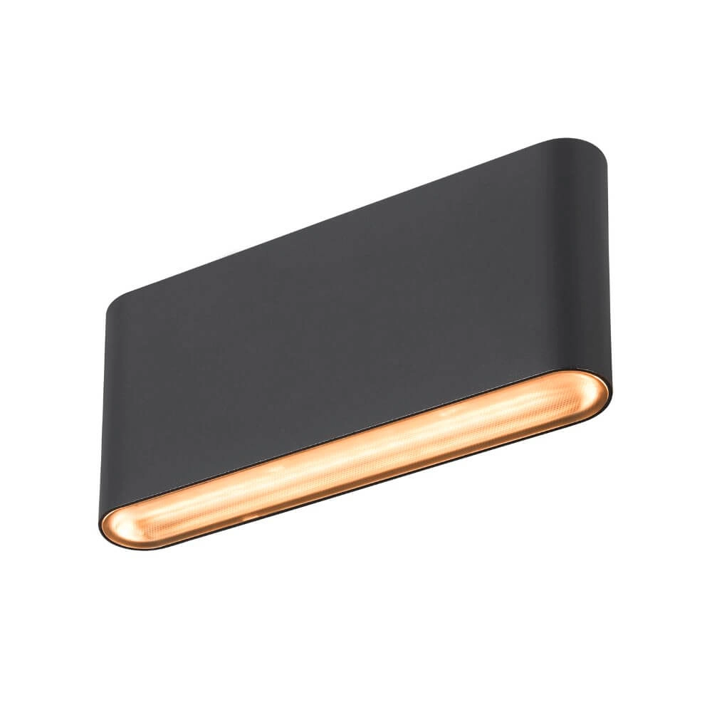 Led muurspot Oval 18 Up & down - zwart SLV 4024163273442