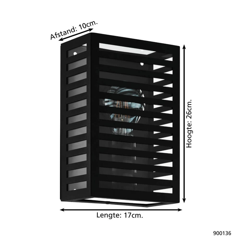 Zwarte buitenlamp Alamonte 3 Eglo 9008606230105