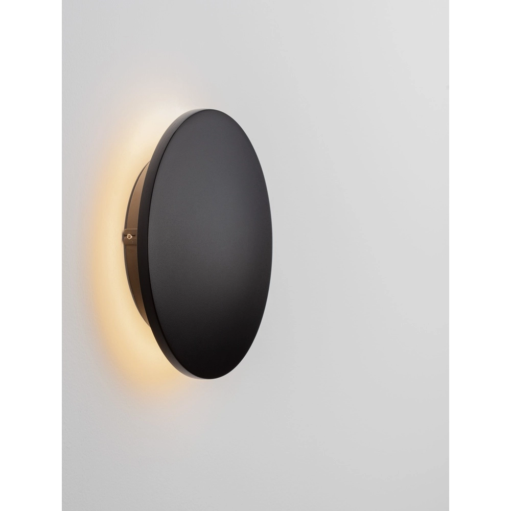 Ronde wandlamp Copper zwart Ø 18cm