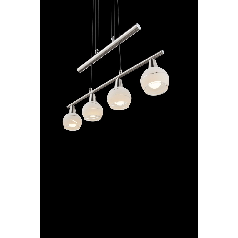 Hanglamp Elliott 4-lichts nikkel Globo 9007371319909