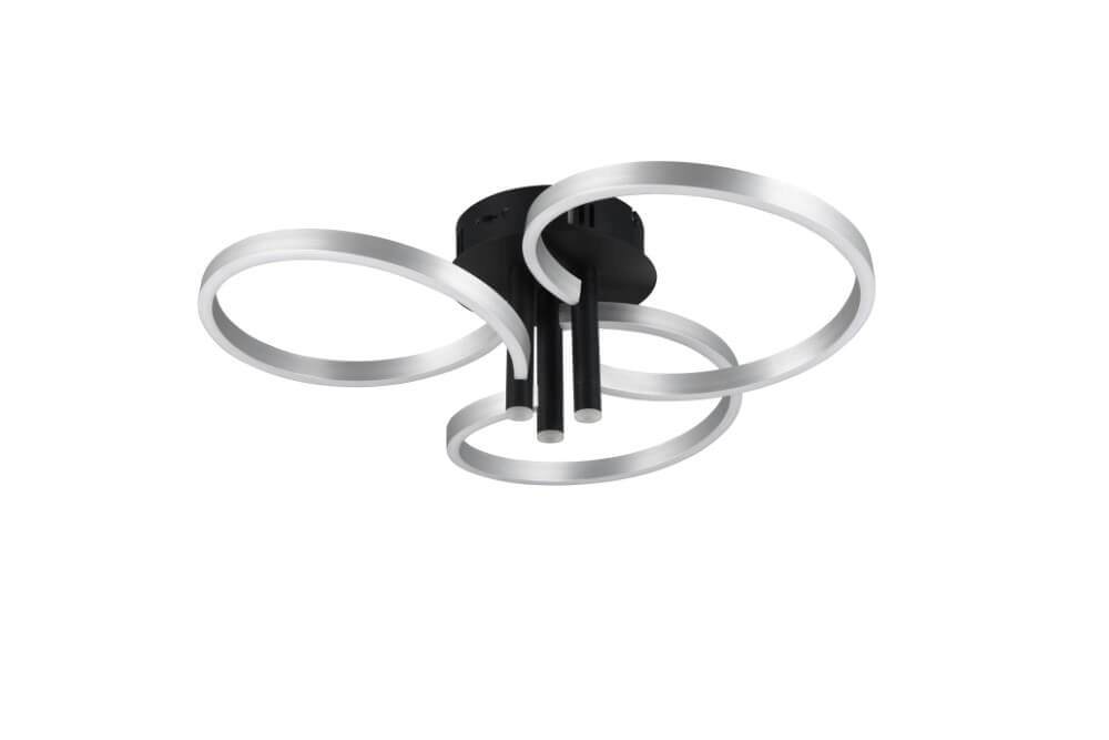 Gekrulde led plafondlamp Caruso RVS - Ø 65,5cm Trio 4017807612974