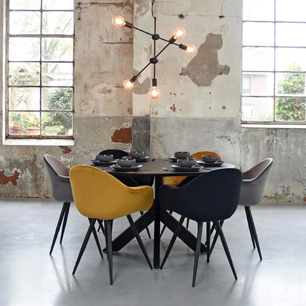 5-lichts hanglamp Stilo Ø 70cm - zwart Label51 8720195418948