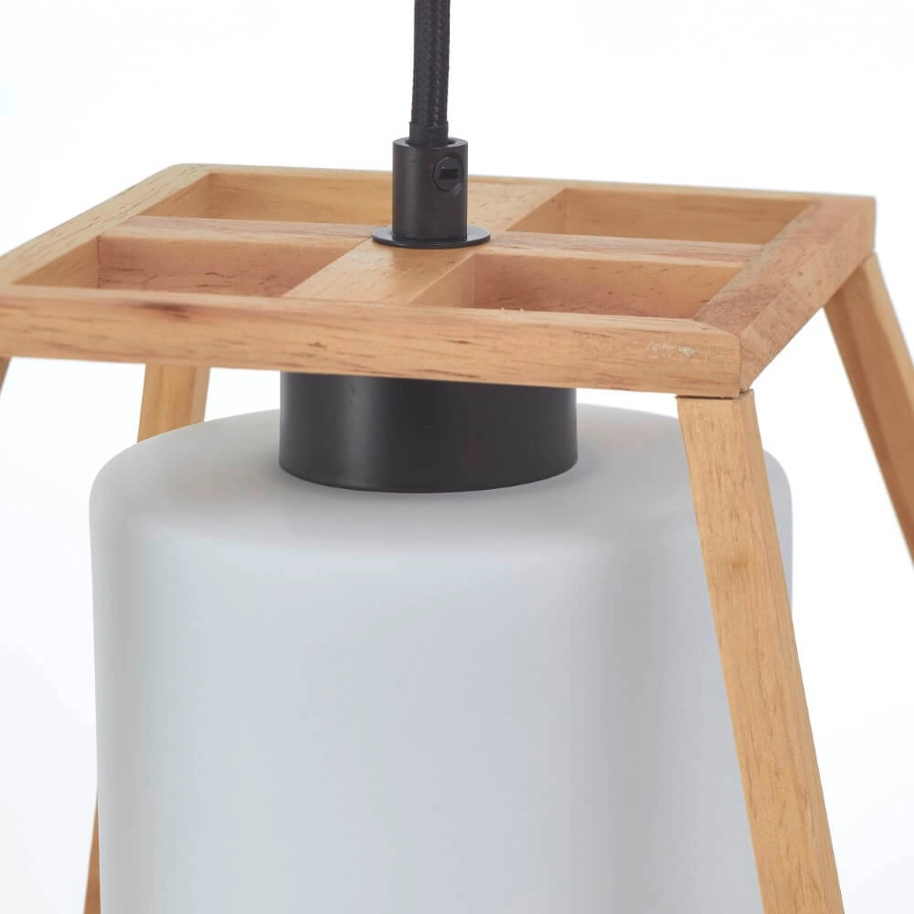 Houten hanglamp Giseh piramid 23 x 23cm Brilliant 4004353428470