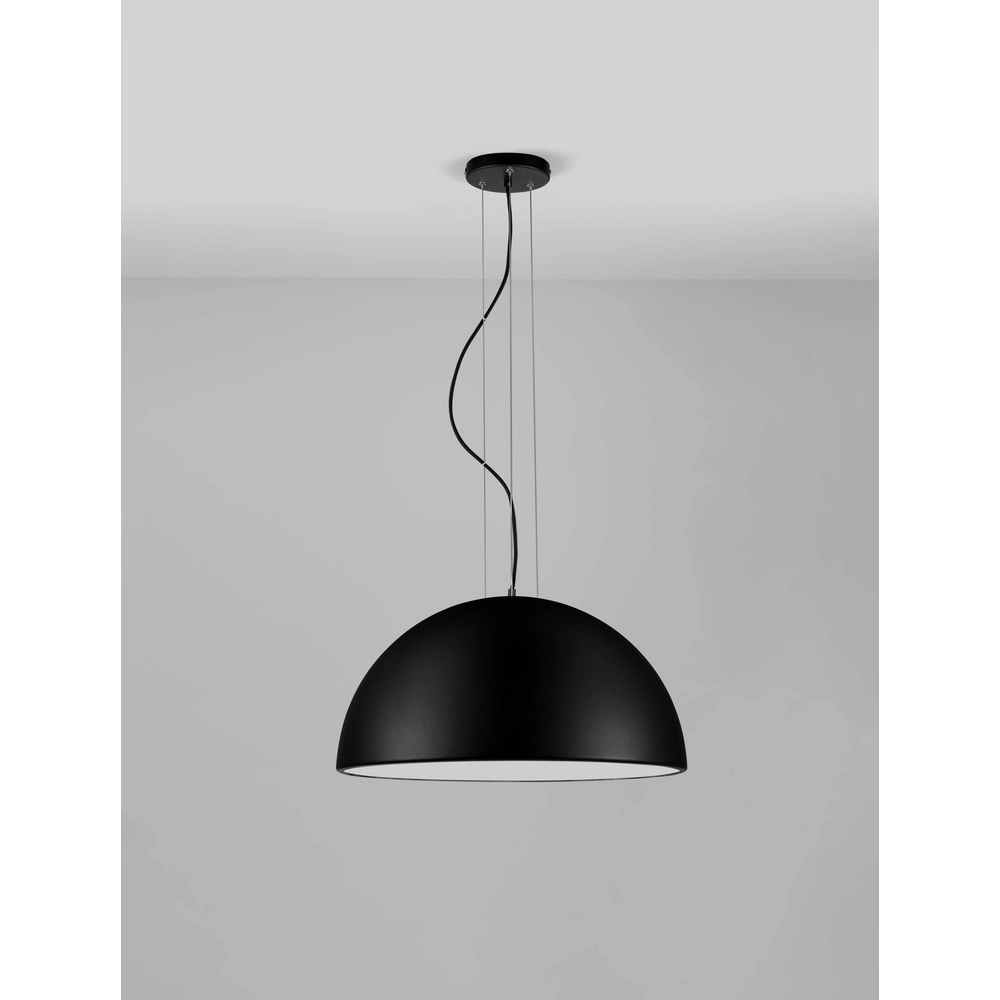 Strakke hanglamp Tholos zwart Ø 60cm Lyora 5212017457899