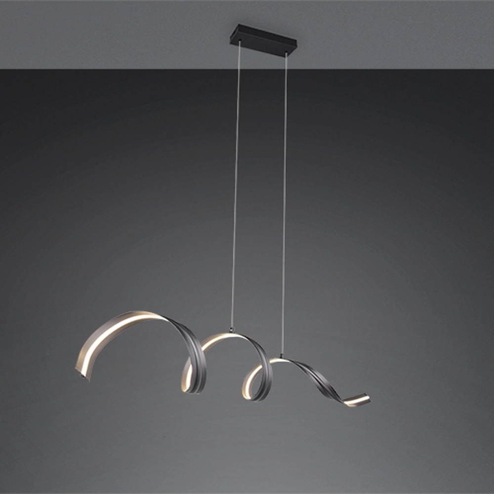 Moderne hanglamp Tivor zwart Trio 4017807706291